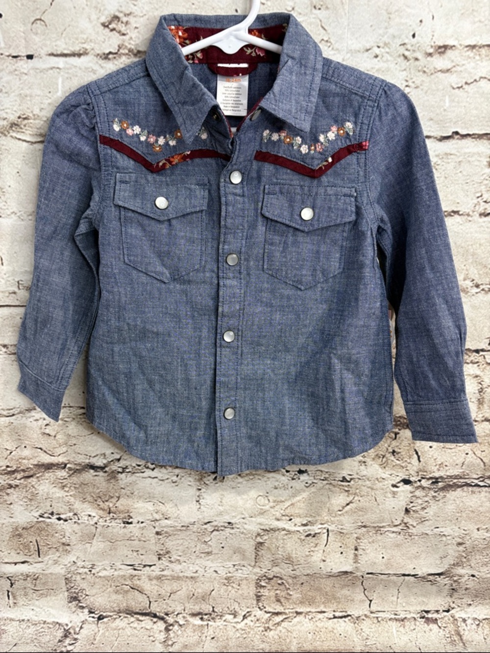 Gymboree Blue Chambray Button-Down County Fair Blouse